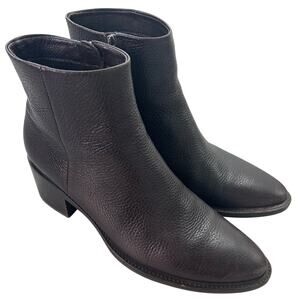 ECCO Women’s Brown Textured Leather Heeled Ankle Boots